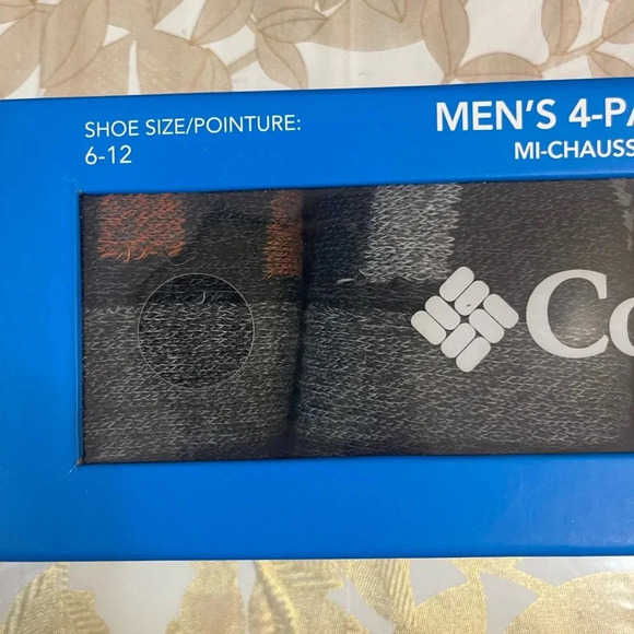 Columbia Men's 4 Pack Crew Socks fits shoe Size 6-12 NWT Gift Set - Picture 2 of 5